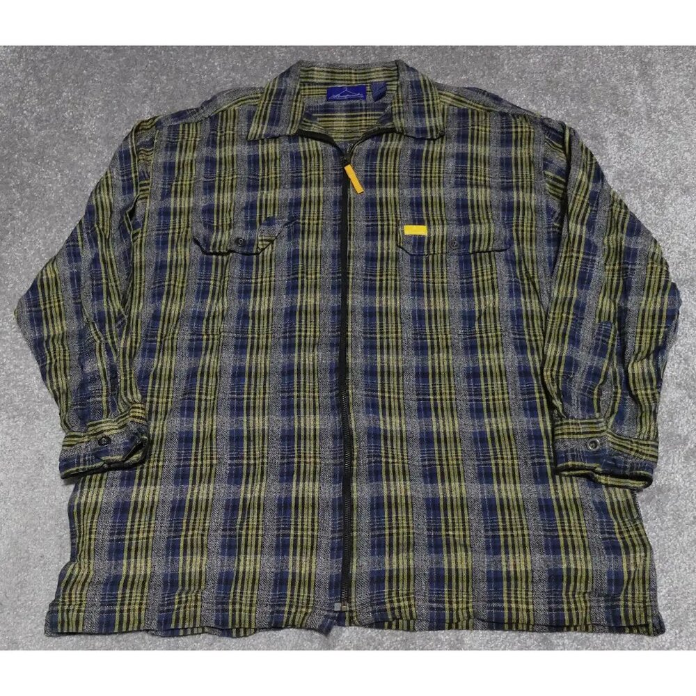 Laundromat Jacket Shacket Men's XL Multicolor Striped Full Zip Pockets RARE!